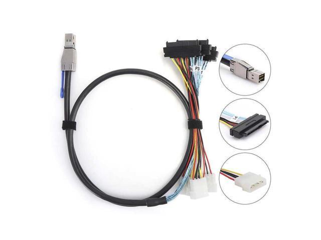 External Hard Disk Cable Mini SAS SFF-8644 to SFF-8482 Server Computer Accessories 6.6ft/2m