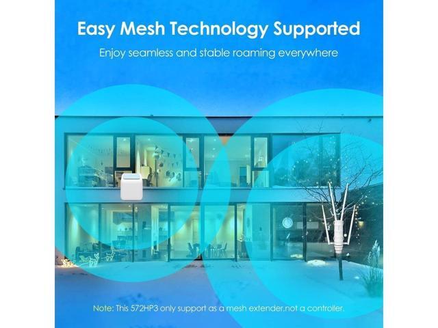 AC1200 Outdoor WiFi Extender with Passive POE Wireless High Power Outdoor Weatherproof Wi-Fi Range Repeater Access Point, Dual Band 2.4GHz 5GHz,...
