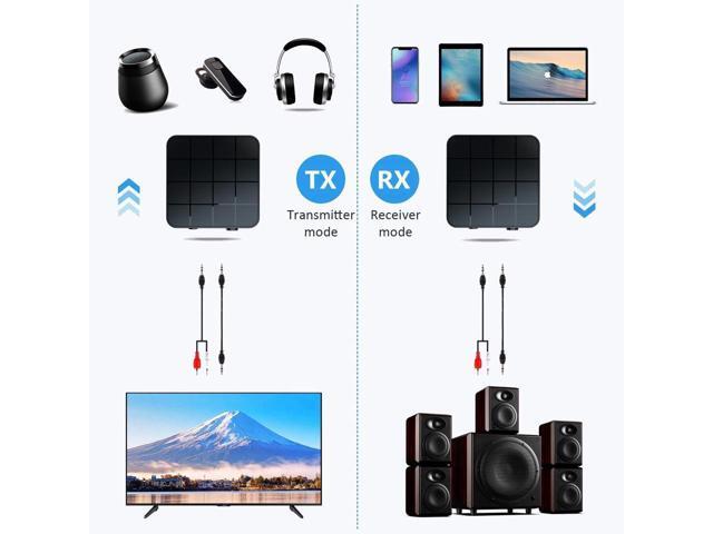 2 IN 1 Bluetooth 5.0 Transmitter Receiver Wireless Audio Aux 3.5mm Adapter For TV Computer Speaker Car Stereo 3.5mm AUX Jack RCA Adapter