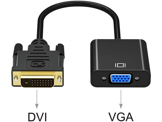 DVI to VGA Adapter,1080p Active DVI-D to VGA Adapter Converter 24+1 Male to Female Adapter