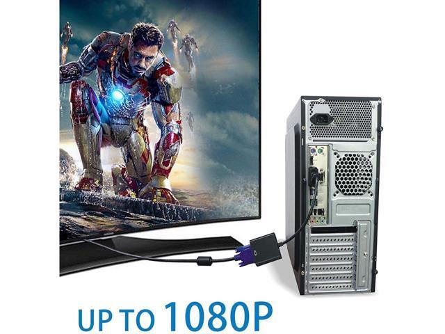 DVI to VGA Adapter,1080p Active DVI-D to VGA Adapter Converter 24+1 Male to Female Adapter