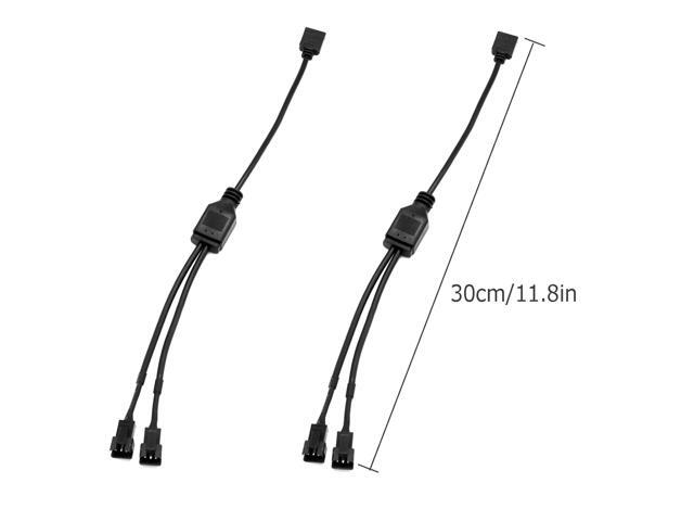 ARGB Splitter Cable, 5V 3 Pin Addressable RGB Splitter Cable with SM 3 Pin Male Connector for Computer Chassis, 1 to Dual ARGB Cable, 11.8 Inches,...