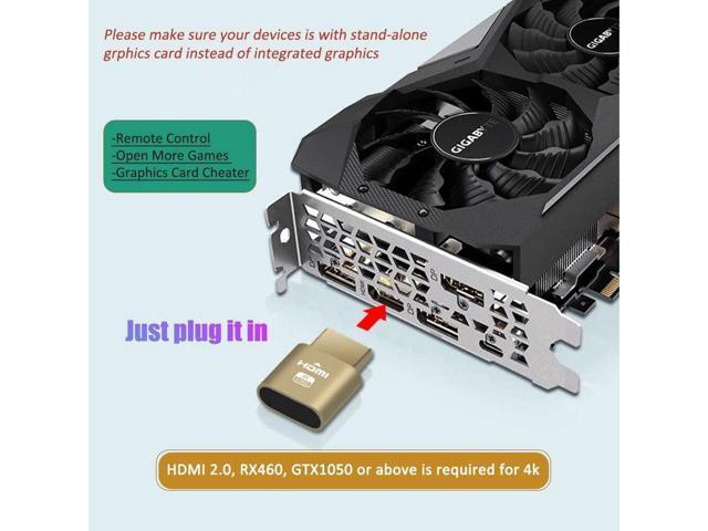BUCIER HDMI Dummy Plug 4K High Resolution Virtual Monitor Display Emulator New Generation Headless Display Adapter Compatible with Windows Mac OSX...