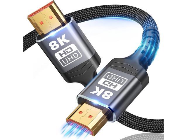 BUCIER 8K HDMI Cable 2.1, 1M/3.3FT Ultra High Speed HDMI Cable Braided Cord, HDMI Cables 48Gbps (8K@60Hz 7680x4320, 4K@120Hz) Supports Dynamic HDR...