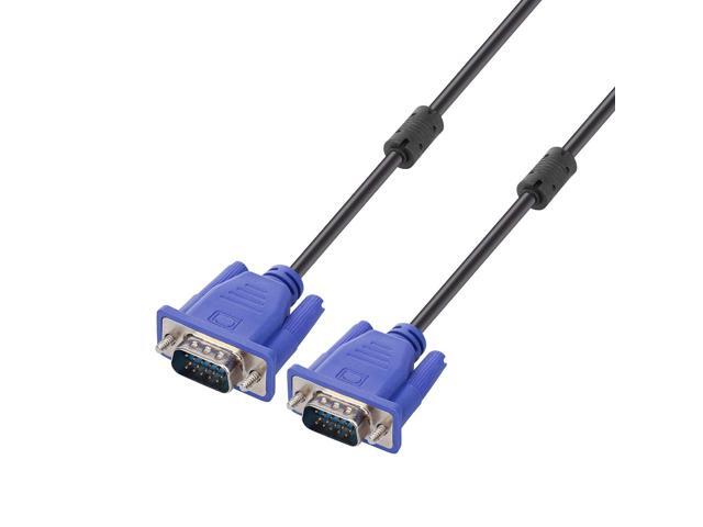 BUCIER Blue VGA Cable 15 Pin Male to Male Plug Computer Monitor Cable Wire Cord, 49.2 ft./15m