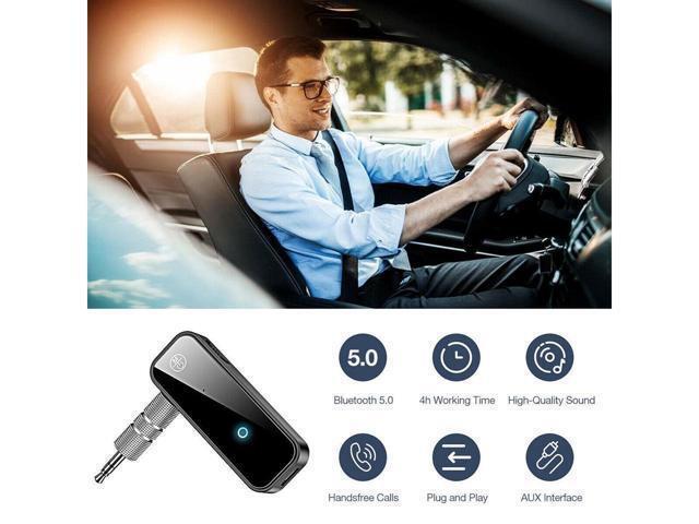 BUCIER USB Wireless Bluetooth 5.0 Transmitter Receiver 2in1 Audio Adapter 3.5mm Aux Car