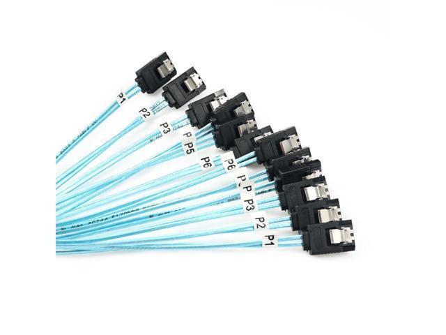 BUCIER High Speed 6Gbps 6pcs Set Sata 6 SATA Cable SAS Cable for Server 1M