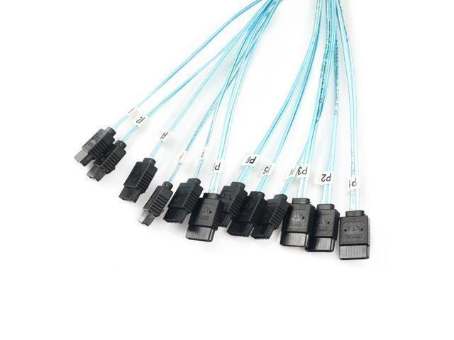 BUCIER High Speed 6Gbps 6pcs Set Sata 6 SATA Cable SAS Cable for Server 1M