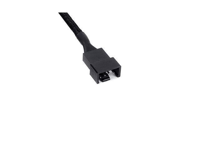 BUCIER 2 Pack 4Pin PWM Fan Splitter Cable Sleeved Braided Adapter Computer PC Fan Power Extension Cable 1 to 3 Converter for Computer ATX Case...
