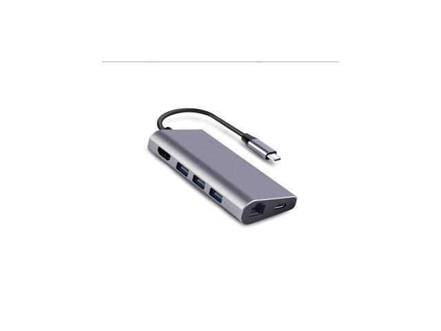 BUCIER USB Hub C 8 En 1 Aluminium Multi Type de Port Adaptateur C Hub Combo Pour Macbook Pro