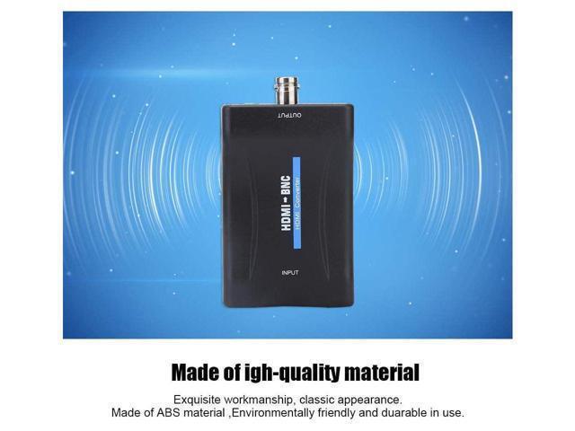 BUCIER HDMI to BNC Converter Video Adapter, with 3.5mm Audio Output, 480i 576i Resolution, Support NTSC/PAL Format for Full HD DVD/VHS/Video Player