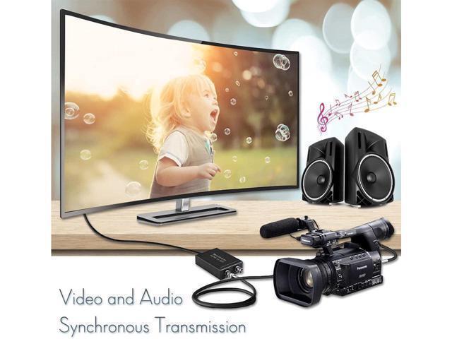 BUCIER HDMI to SDI, HDMI to SDI Converter Two SDI Output Audio Embedder Support HDMI 1.3, 3G/ HD-SDI Auto Format Detection Extender for Camera CCTV...