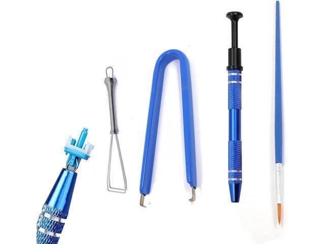 BUCIER 4 Pieces Keyboard Lube Switch Puller Kit IC Extractor Switch Puller Key Cap Puller Fine Head Grease Brush for Disassembly of Keyboard...