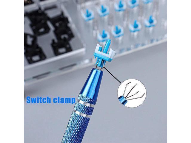 BUCIER 4 Pieces Keyboard Lube Switch Puller Kit IC Extractor Switch Puller Key Cap Puller Fine Head Grease Brush for Disassembly of Keyboard...