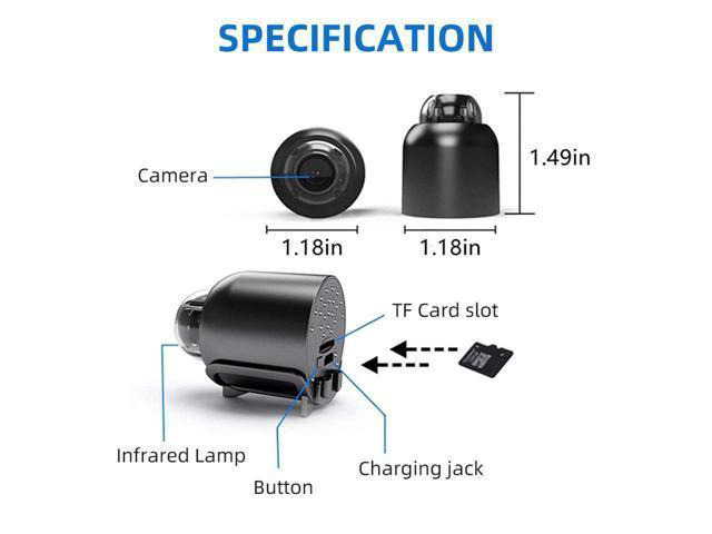 BUCIER Wireless Surveillance IP Camera Mini WIFI Spy Camera 1080P HD Home Night Vision Motion Detection Remote Monitoring 160° Wide Angle Micro...
