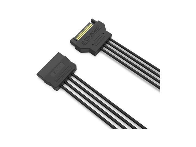 BUCIER 3 Pack SATA Power Extension Cable 3Pack 15 Pin SATA Male to Female Extender Power Adapter Cable for Serial ATA Hard Drives, SATA HDD, SSD,...