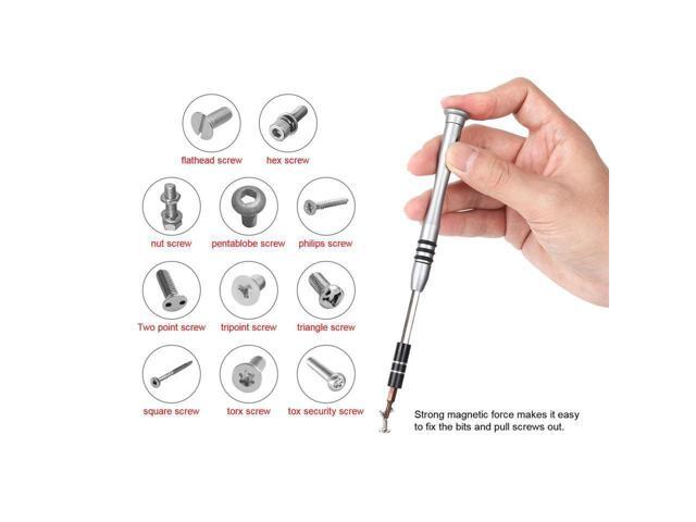 BUCIER Precision Screwdriver Set Professional Electronics Repair Tool Kit 60 in 1 Magnetic Screwdriver Bits for PC, With Anti Static Wrist Band