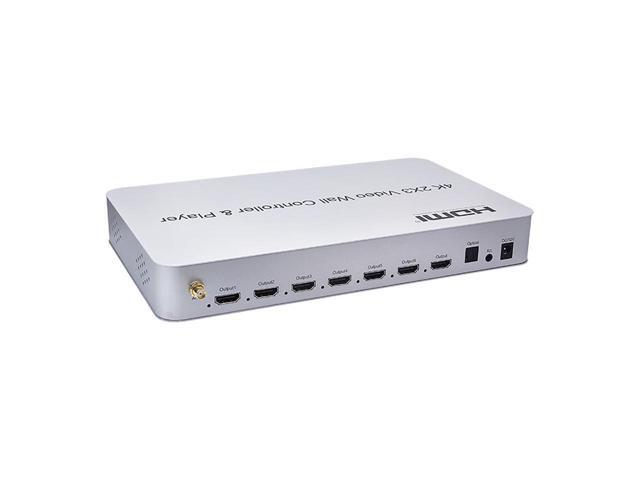 BUCIER Video Wall Controller & Player 2x3 4K 3840x2160@30Hz Processor HDMI 1.4 HDCP 1.4 Support 1x2,2x1,2x2,2x3 with 1 HDMI Input 6 HDMI Output