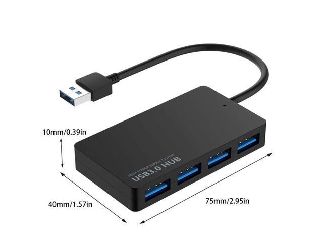 BUCIER 4-Port USB 3.0 Hub Portable Data,Micro USB Power Compatible for MacBook Mac Pro Mini iMac Surface Pro XPS IdeaPad MateBook X Pro Notebook PC...