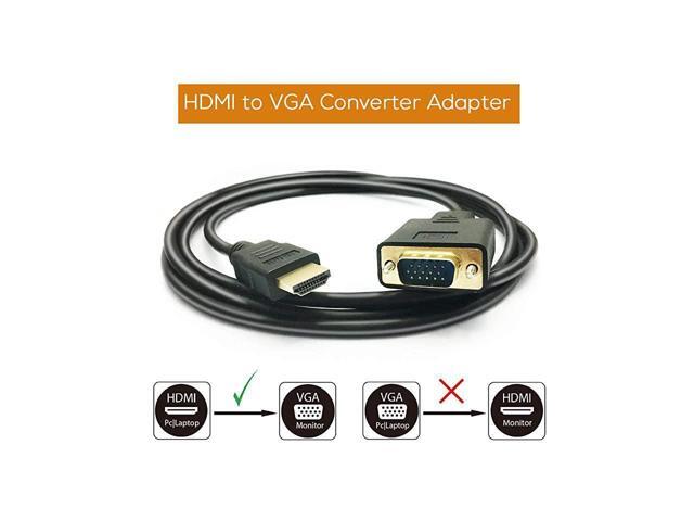 BUCIER HDMI to VGA Adapter Cable 1080P HDMI Male to VGA Male MM Video Converter Cord VGA Adapter Compatible with HDMI Desktop Laptop DVD to 15 Pin...