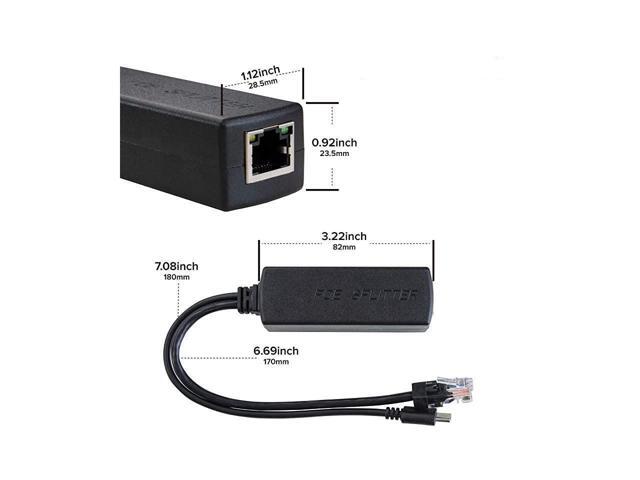 BUCIER PoE Splitter USBC 5V Active PoE to USBC Adapter IEEE 8023af Compliant for Pi 4 WiFi Security Cameras and More
