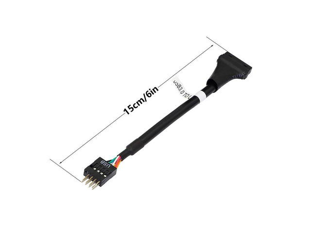 BUCIER USB 3.0 Header to USB 2.0, USB 3.0 19 Pin Female to USB 2.0 9 Pin Connectors Motherboard Cable for Data Transmission 2-Pack (19Pin Female)