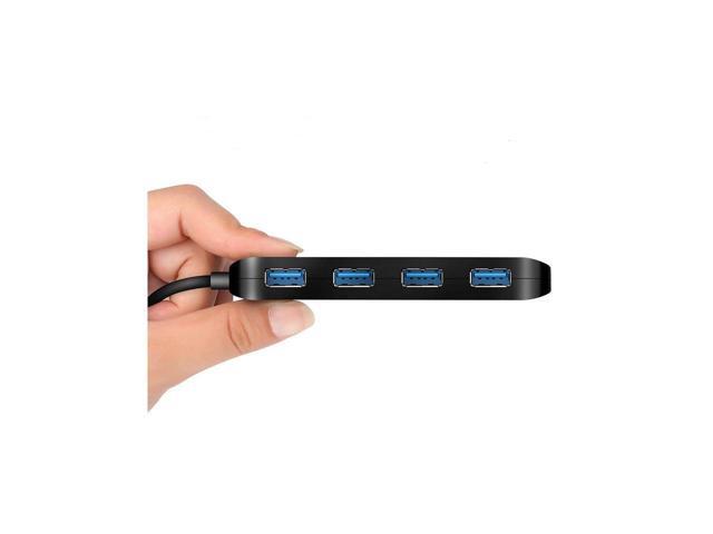 BUCIER USB 3.0 Hub Splitter - USB Extender 4 Port USB Ultra Slim Data Hub with Individual Power Switch and LED