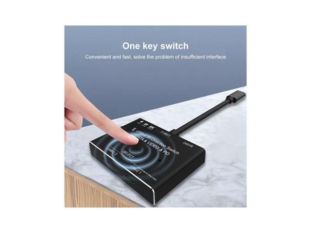 BUCIER 8K@60Hz USB-C Bi-Direction Switch Video DataTransmissions PD Charge1x2, 2x1 Switcher Splitter