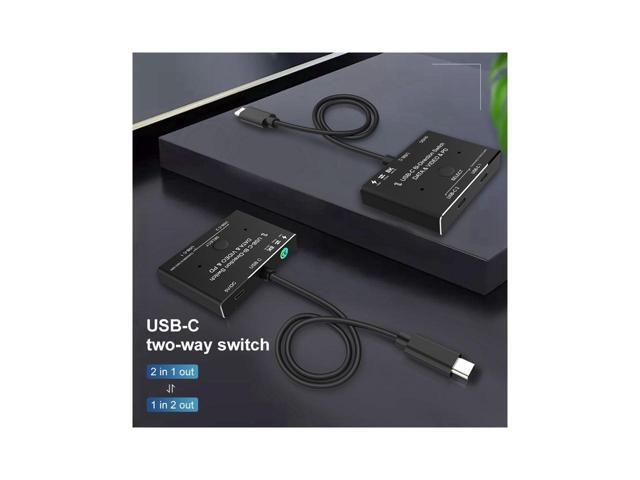 BUCIER 8K@60Hz USB-C Bi-Direction Switch Video DataTransmissions PD Charge1x2, 2x1 Switcher Splitter