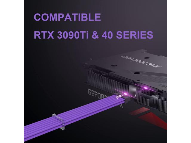BUCIER 16Pin Cable,PCIE GPU Cables,Sleeved 12vhpwr PSU Extension Cable,Mini 12+4 Pin Connector for RTX 3090Ti,4070Ti 4080,4090 Graphics Card Power...