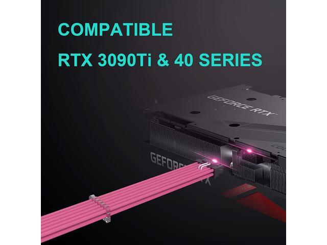BUCIER 16Pin Cable,PCIE GPU Cables,Sleeved 12vhpwr PSU Extension Cable,Mini 12+4 Pin Connector for RTX 3090Ti,4070Ti 4080,4090 Graphics Card Power...