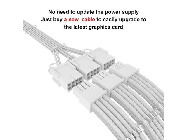 BUCIER 16Pin Cable,PCIE GPU Cables,Sleeved 12vhpwr PSU Extension Cable,Mini 12+4 Pin Connector for RTX 3090Ti,4070Ti 4080,4090 Graphics Card Power...