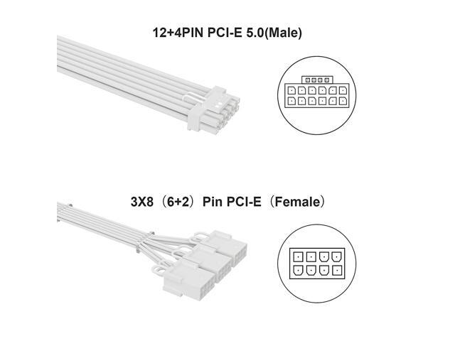BUCIER 16Pin Cable,PCIE GPU Cables,Sleeved 12vhpwr PSU Extension Cable,Mini 12+4 Pin Connector for RTX 3090Ti,4070Ti 4080,4090 Graphics Card Power...