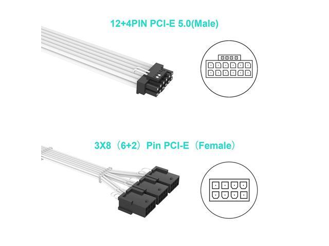 BUCIER 16Pin Cable,PCIE GPU Cables,Sleeved 12vhpwr PSU Extension Cable,Mini 12+4 Pin Connector for RTX 3090Ti,4070Ti 4080,4090 Graphics Card Power...