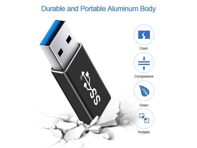 BUCIER Updated USB 3.1 GEN 2 Male to Type-C Female Adapter, Support Double Sided 10Gbps Charging & Data Transfer, USB A to USB C 3.1 Converter