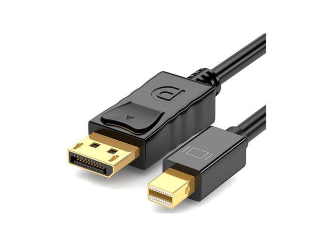 BUCIER Mini DisplayPort to DisplayPort Cable, 6 Feet, Gold-Plated Mini DP to DP Cord (4K@60Hz, 2K@144Hz) Mini DP to DP Display Cable - Black