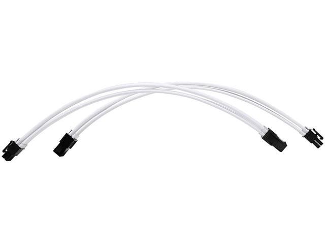 BUCIER Sleeve Extension Power Supply Cable Kit 18AWG ATX 24P+ EPS 8-P+PCI-E8-P with Combs for PSU to Motherboard/GPU (White)