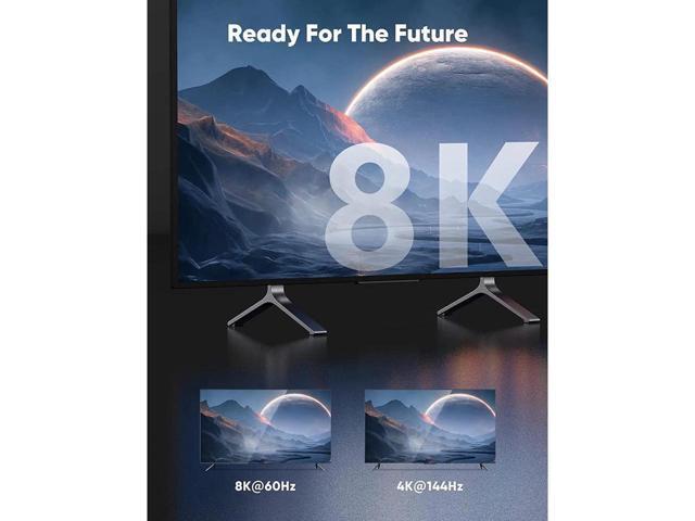 BUCIER DisplayPort Cable 1.4, 8K DP Cable 16.4FT (8K@60Hz, 4K@144Hz, 1080P@240Hz) HBR3 Support 32.4Gbps, HDCP 2.2, HDR10 FreeSync G-Sync for Gaming...