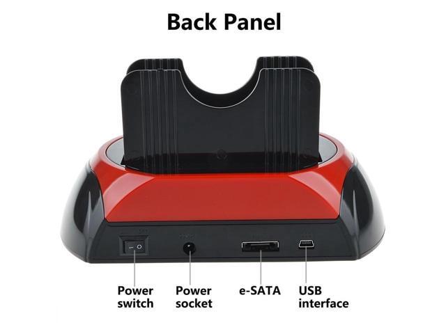 BUCIER Hard Drive Docking Station For SATA & IDE, USB to 2.5' 3.5' SATA IDE Dual bay External Enclosure, All in 1 Card Reader XD/TF/MS/CF/ SD card,...