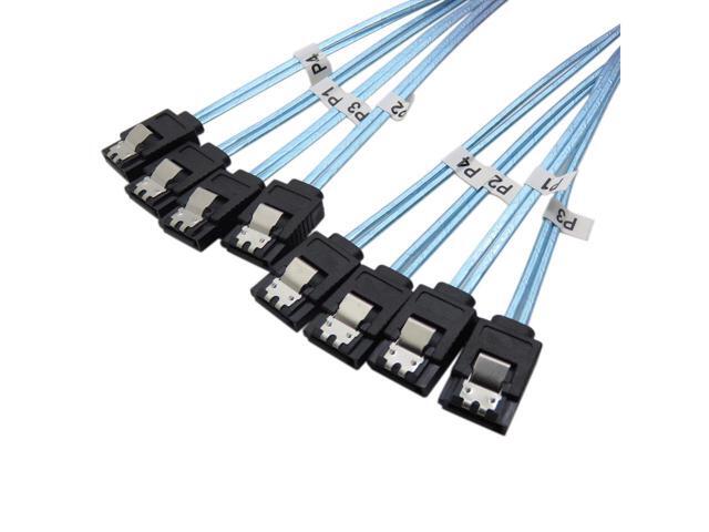 BUCIER High Speed 6Gbps 4pcs/set Sata Cable Sas Cable for Server 1M