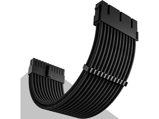 BUCIER Power Supply Sleeved Cable, Extension PC Kit, 18AWG 24Pin ATX / 8 (4+4) Pin EPS / 8 (6+2) Pin PCI-E Power Supply PSU Cable with Combs, 30CM...