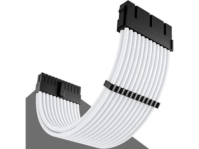 BUCIER Power Supply Sleeved Cable, Extension PC Kit, 18AWG 24Pin ATX / 8 (4+4) Pin EPS / 8 (6+2) Pin PCI-E Power Supply PSU Cable with Combs, 30CM ...
