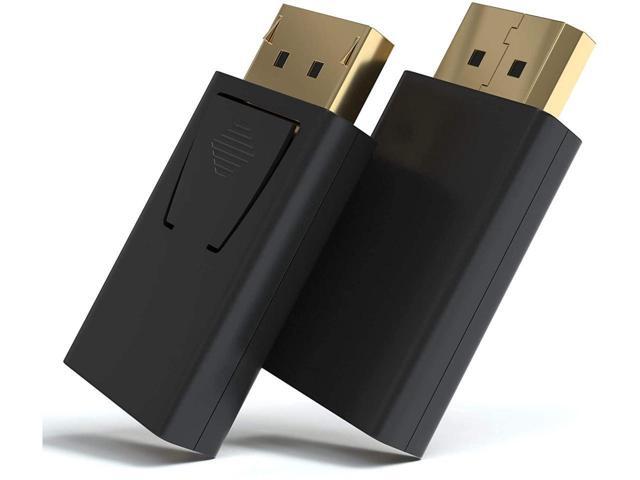BUCIER DisplayPort to HDMI Adapter Gold-Plated DP 1.2 3D Full HD 1080p HDCP True Color Converter Compatible with HP