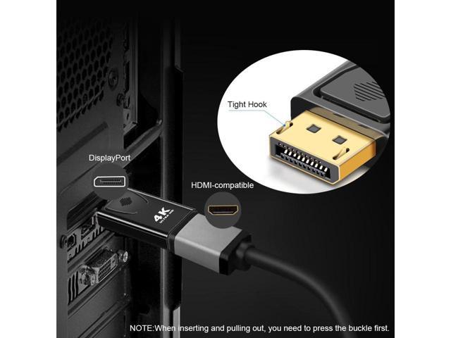 BUCIER 2-Pack 4K DisplayPort to HDMI Adapter,AUBEAMTO Display Port DP to HDMI Adapter Male to Female Gold Plated 2K 3D 60Hz for HP, HDTV, GPU,...