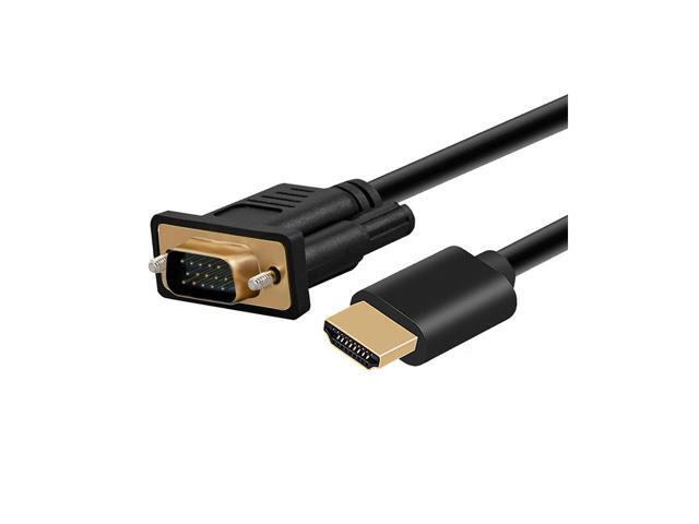 BUCIER HDMI to VGA, Hannord Gold-Plated HDMI to VGA 16.4Feet Cable (Male to Male) Compatible for Computer, Desktop, Laptop, PC, Monitor, Projector,...