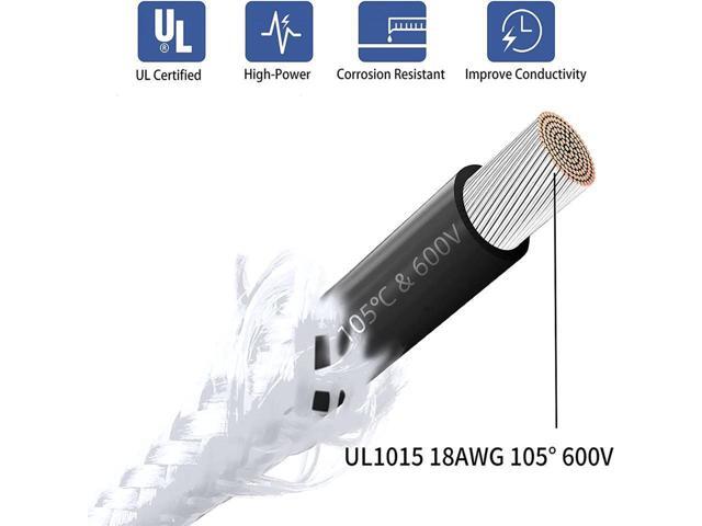 BUCIER Sleeved Cable, White Power Supply Cable Extension Kit, 24PIN ATX, 4+4 PIN EPS, Dual 6+2 PIN PCIE, 6 PIN PCI-E