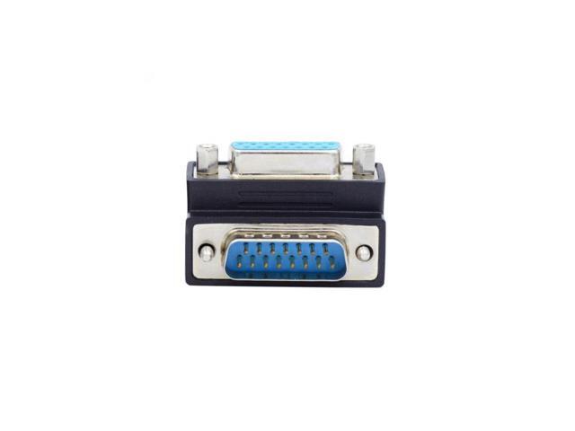 BUCIER Down 90 Degree Angled DSUB D-subminiature 15pin Male to Female Extension Adapter DB Connector