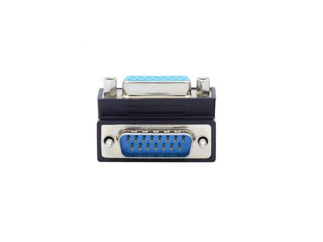 BUCIER Up 90 Degree Angled DSUB D-subminiature 15pin Male to Female Extension Adapter DB Connector