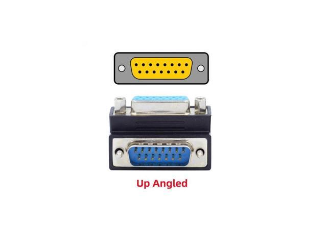 BUCIER Up 90 Degree Angled DSUB D-subminiature 15pin Male to Female Extension Adapter DB Connector