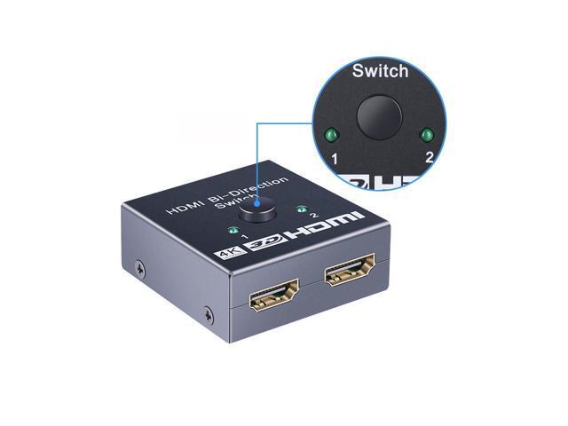 BUCIER HDMI Splitter 4K 1080P Switch Bi-Direction 1x2/2x1 Adapter HDMI Switcher 2 in 1 out for PS4/3 TV Box Nitendo Switch
